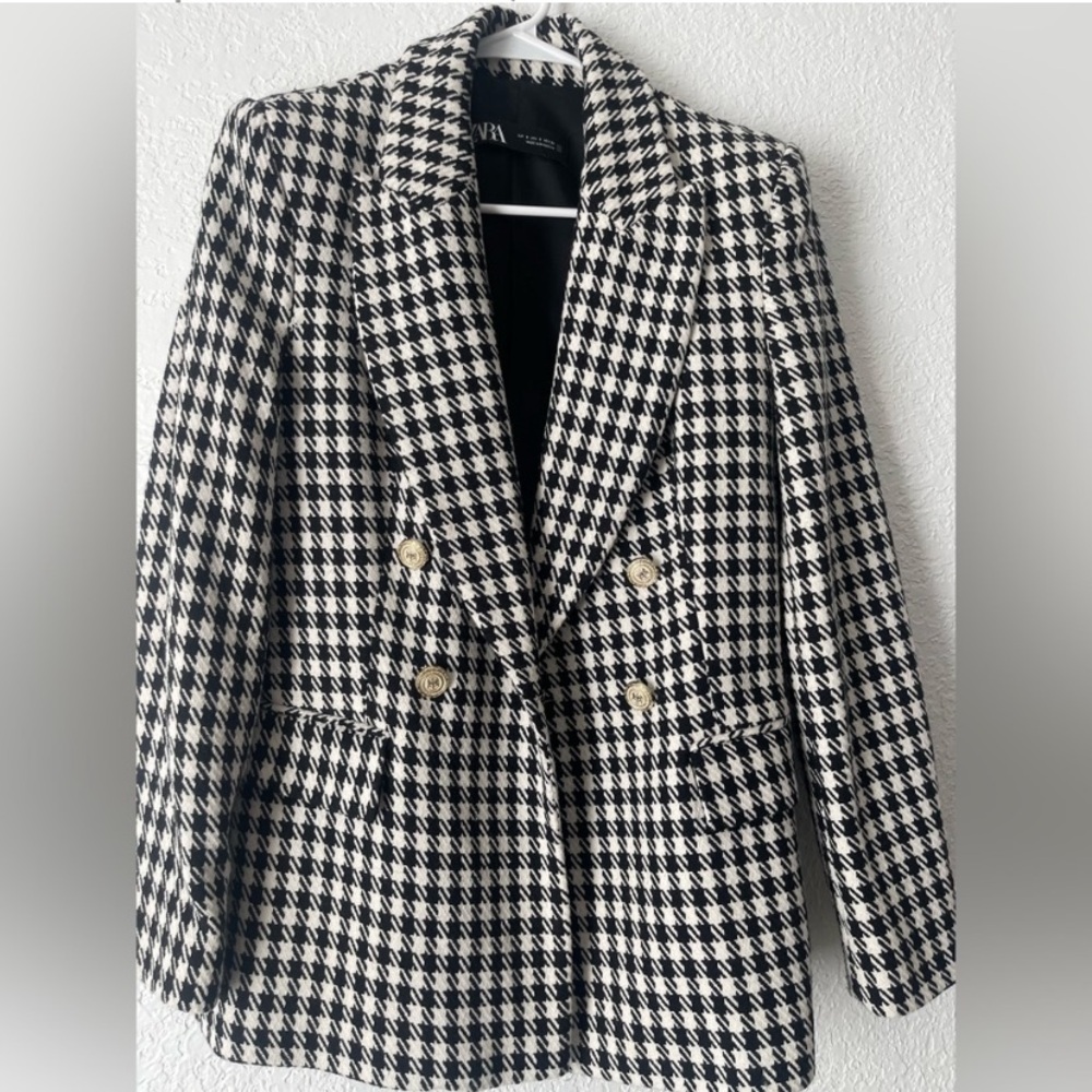 Zara Houndstooth Blazer size Small